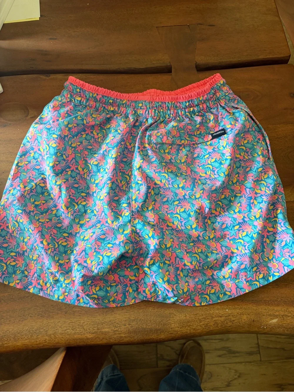 chubbies Pink and Blue Floral Swim Shorts
